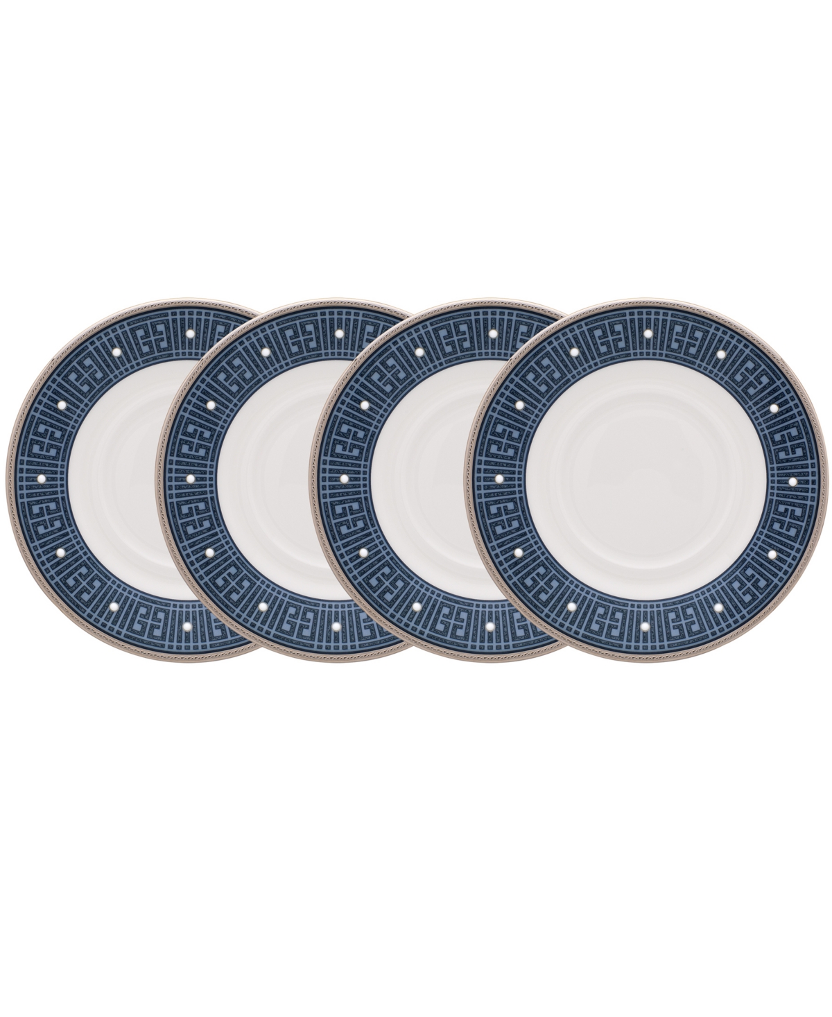 Noritake Infinity 4 Piece Saucer Set, Service For 4 In Blue