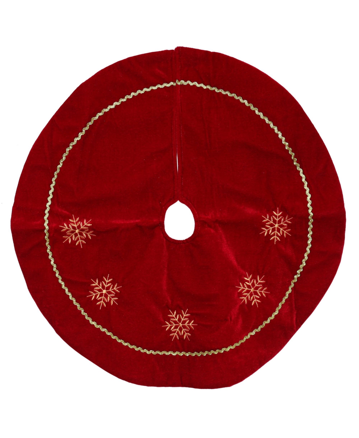 Northlight Snowflakes Christmas Tree Skirt, 24" In Red