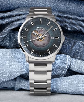 Men's Swiss Automatic Commander Stainless Steel Bracelet Watch 40mm