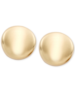 image of Disc Stud Earrings in 14k Gold