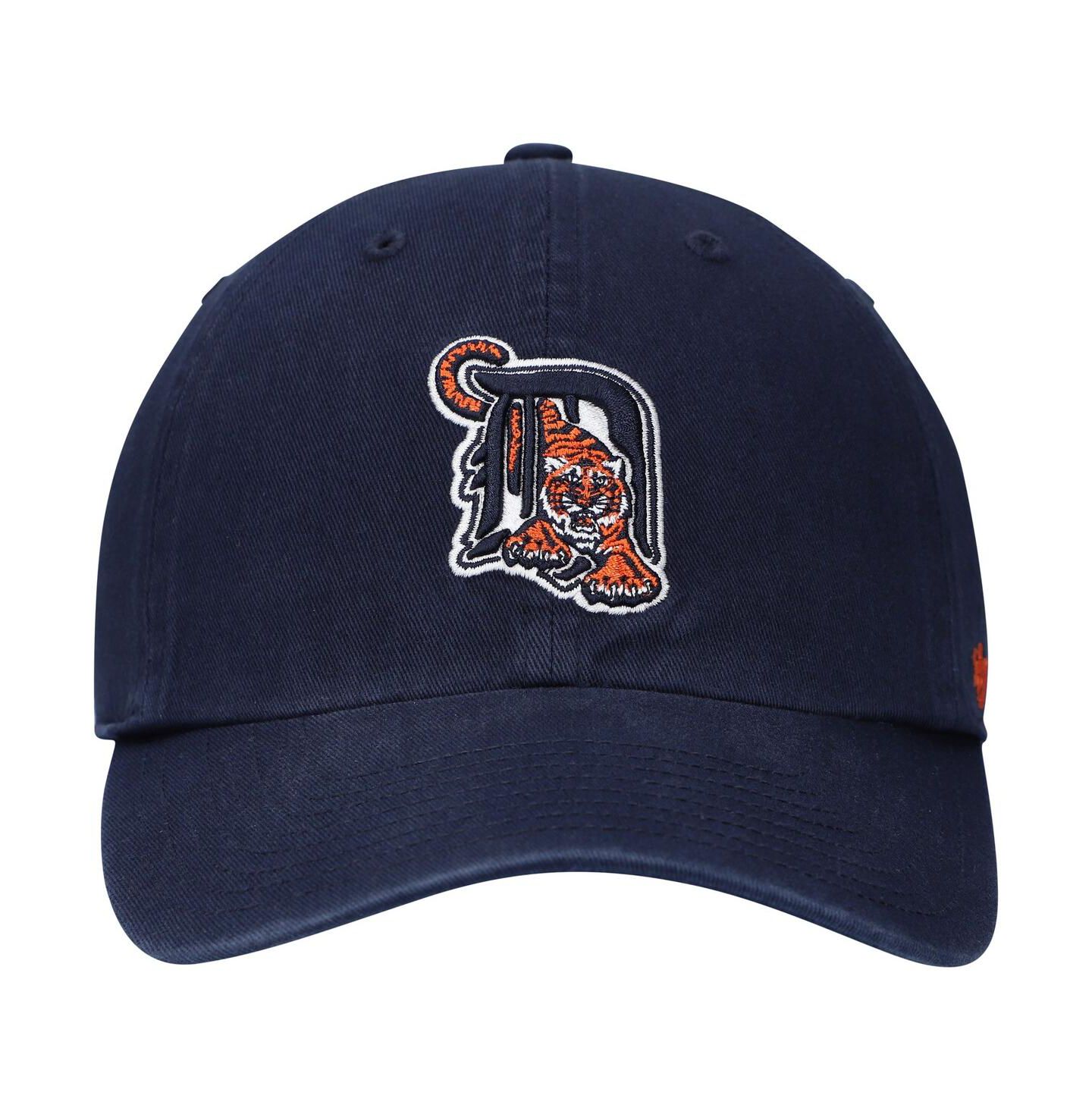 Мужская кепка '47 Brand Navy Detroit Tigers Logo Cooperstown Collection Clean Up Adjustable Hat — фото 3