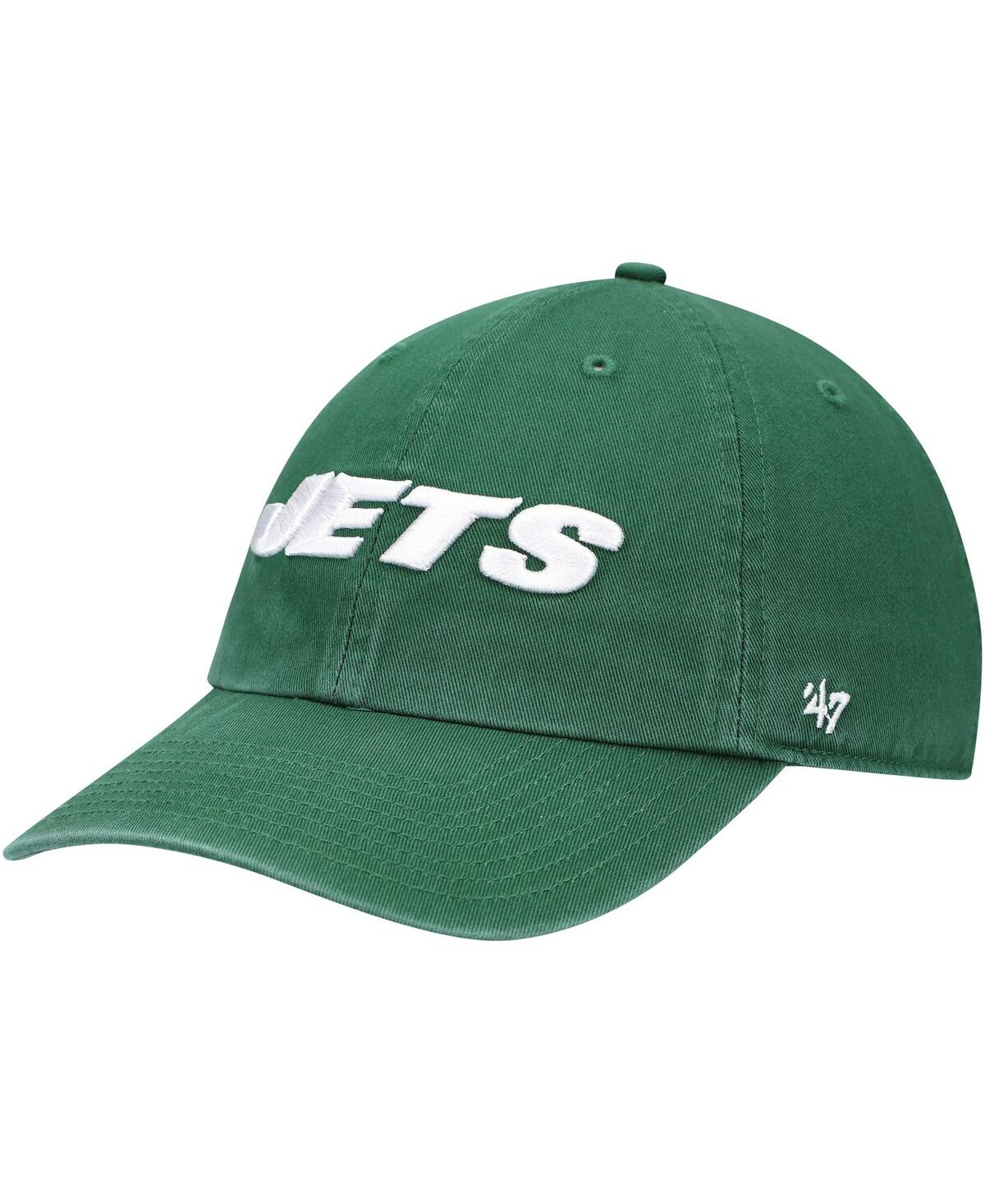 47 Brand Men's '47 Green New York Jets Clean Up Script Adjustable Hat
