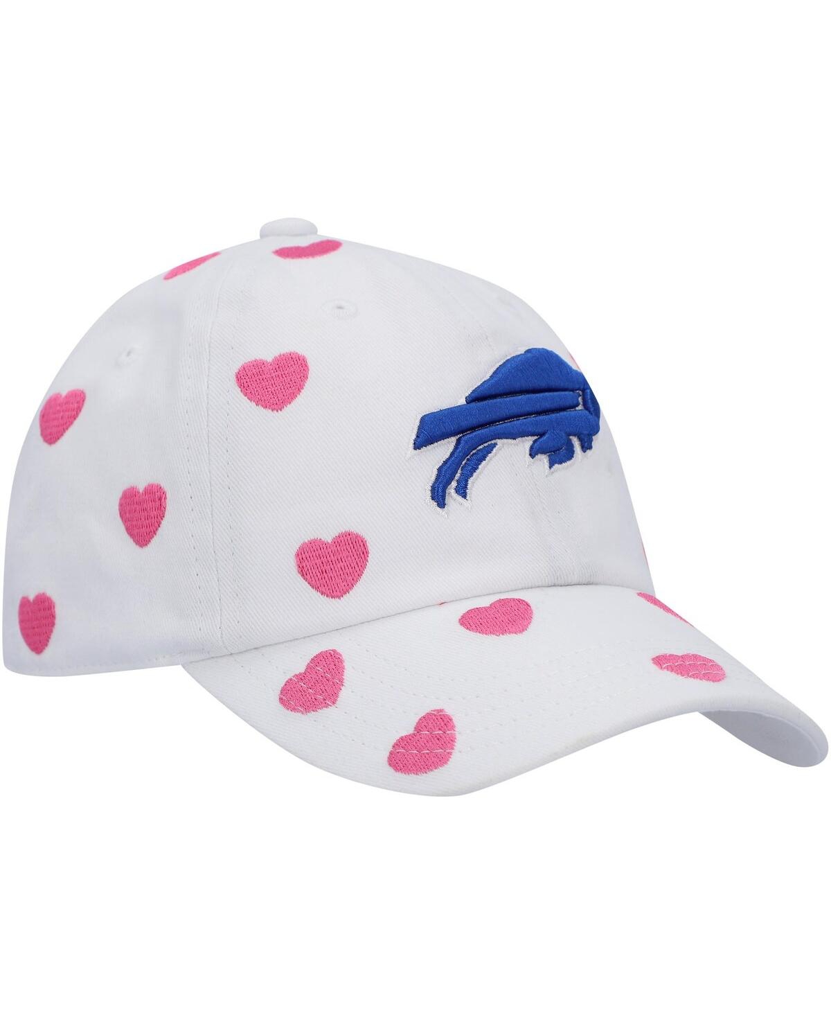 Shop 47 Brand Girls Toddler '47 White Buffalo Bills Surprise Clean Up Adjustable Hat