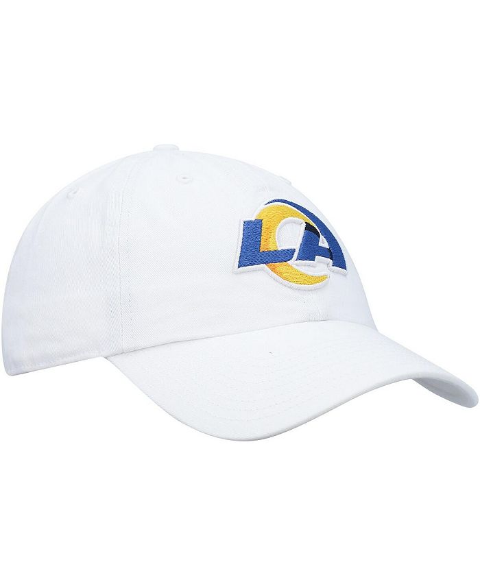 '47 Brand Men's '47 White Los Angeles Rams Logo Clean Up Adjustable Hat ...