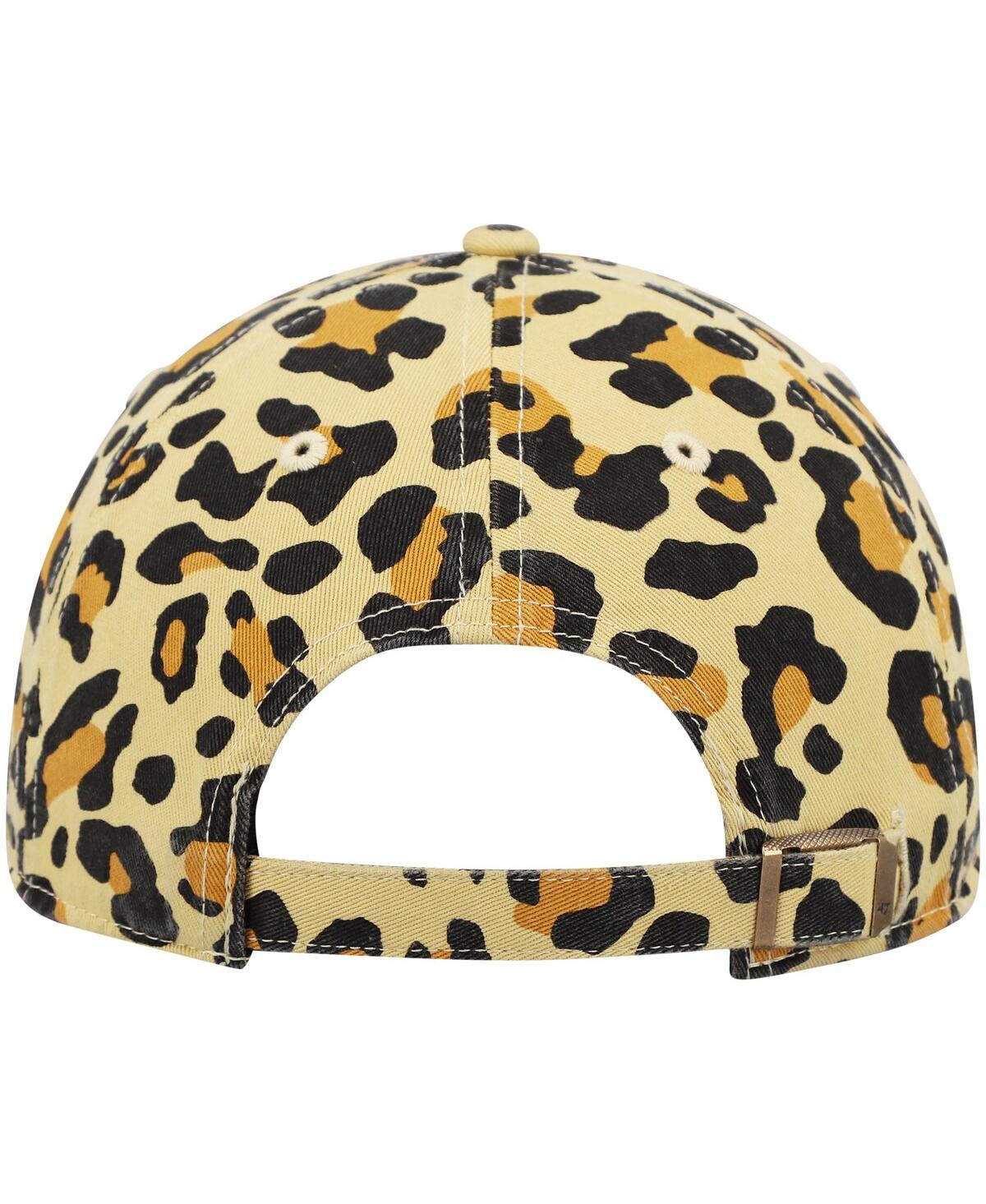47 Brand Women's '47 Chicago Cubs Tan Bagheera Cheetah Clean Up Adjustable Hat In Tan