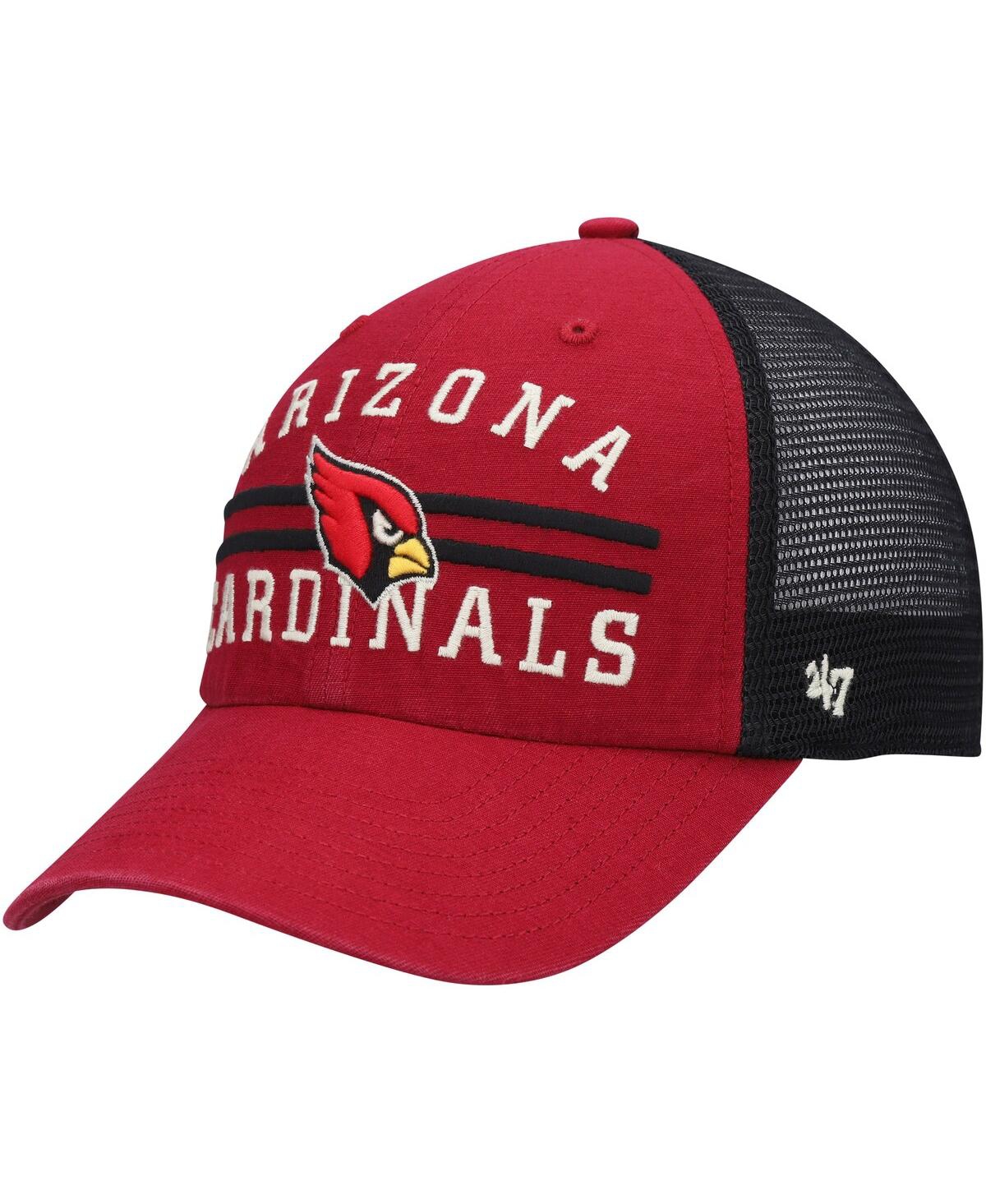 47 Brand Men's '47 Cardinal/black Arizona Cardinals Highpoint Trucker Clean Up Snapback Hat In Cardinal,black