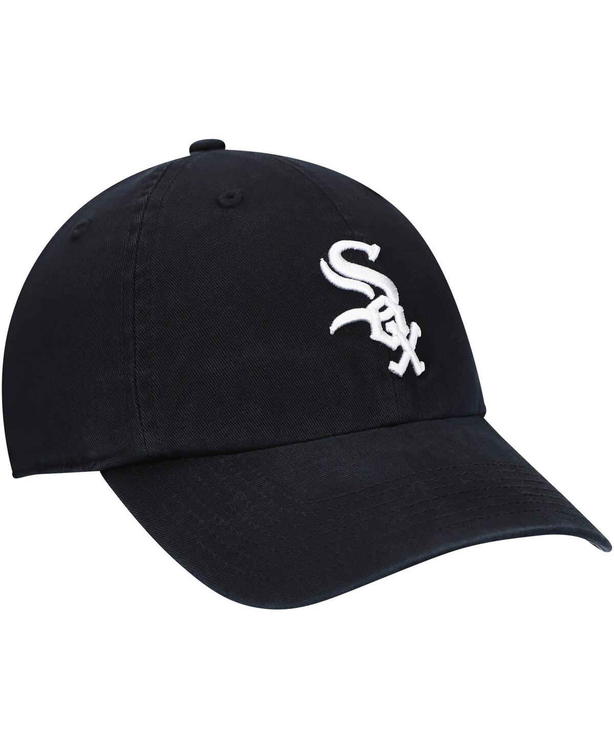 Big Boys '47 BrandChicago White Sox Team Logo Clean Up Adjustable Hat - Black
