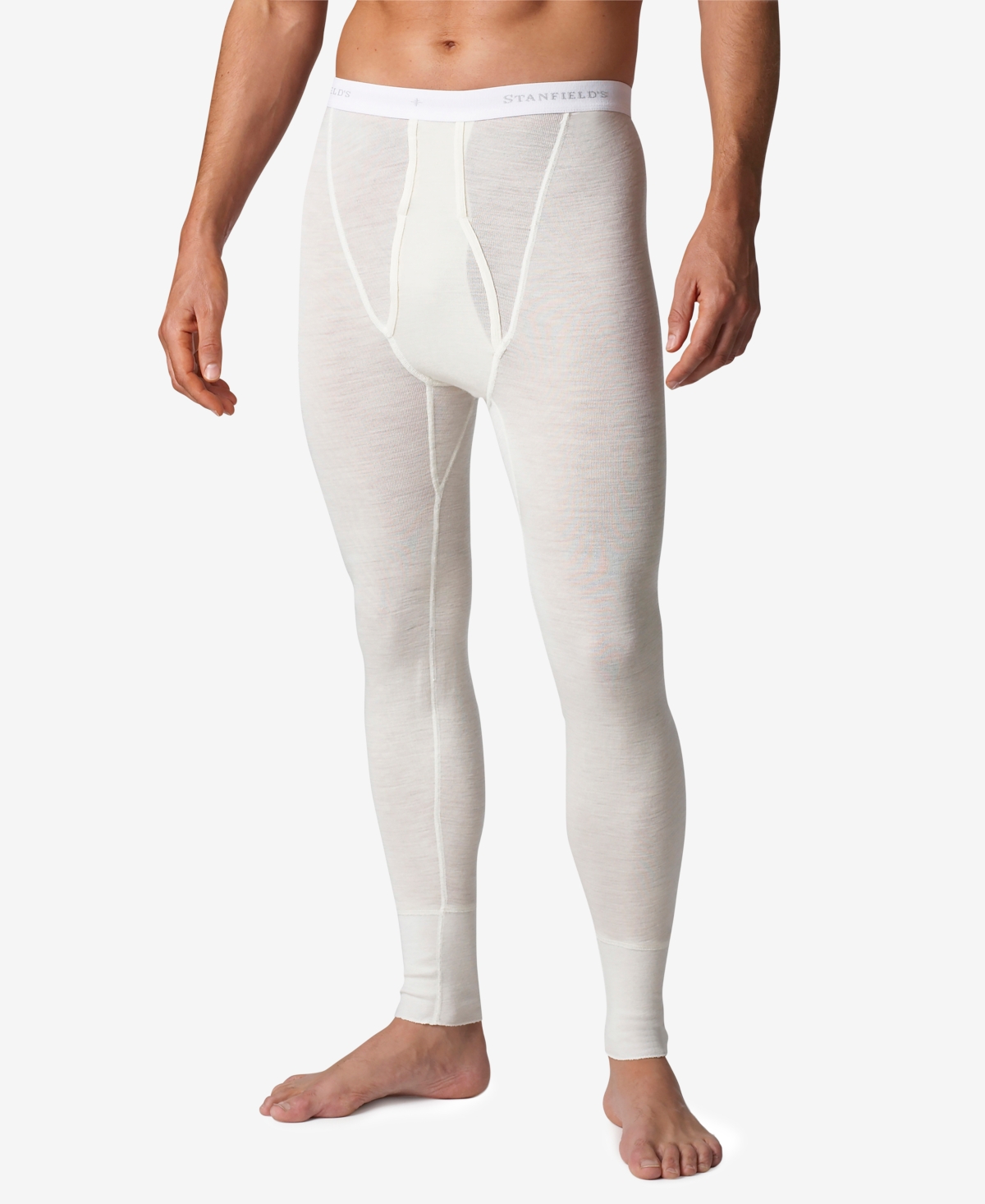 Men's Superwash Wool Long Underwear - Natural