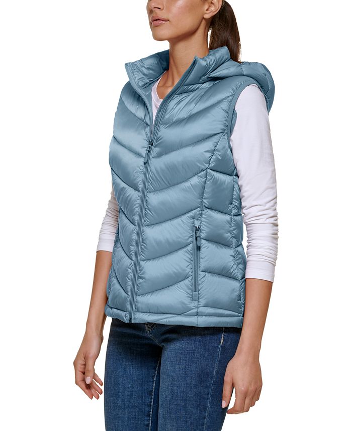 Charter Club Women's Packable Hooded Puffer Vest, Created for Macy's