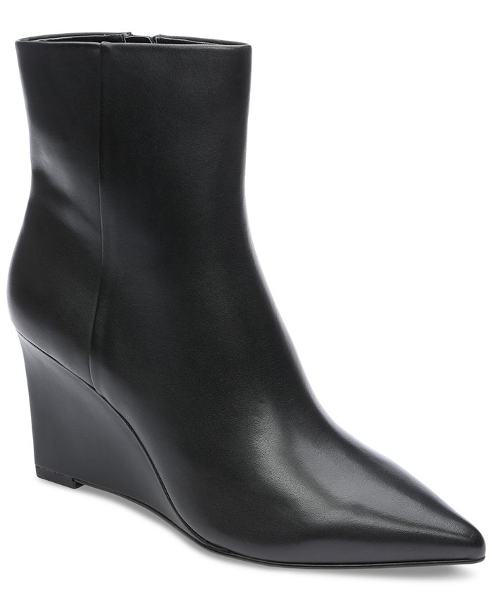 Pointed toe sale wedge booties