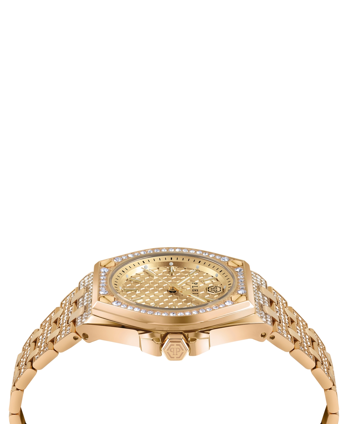 Philipp Plein Women's Plein Extreme Gold Ion Plated Stainless Steel Bracelet Watch 38mm