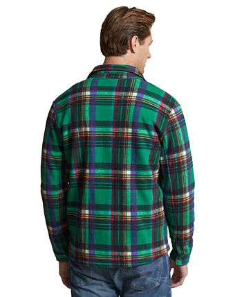JG JENNY GHOO Men's Sleeveless Plaid Flannel Shirt - Purple, XX-Large, Casual Button-Down Vest