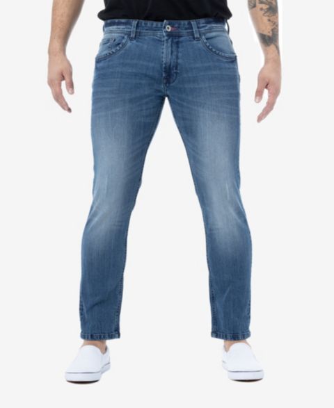 Мужские джинсы X-Ray RAW X Men's5-pocket, цвет: Средний синий