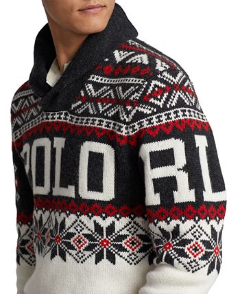 Polo Ralph Lauren Men's Logo Wool-Blend Shawl-Collar Cardigan - Macy's