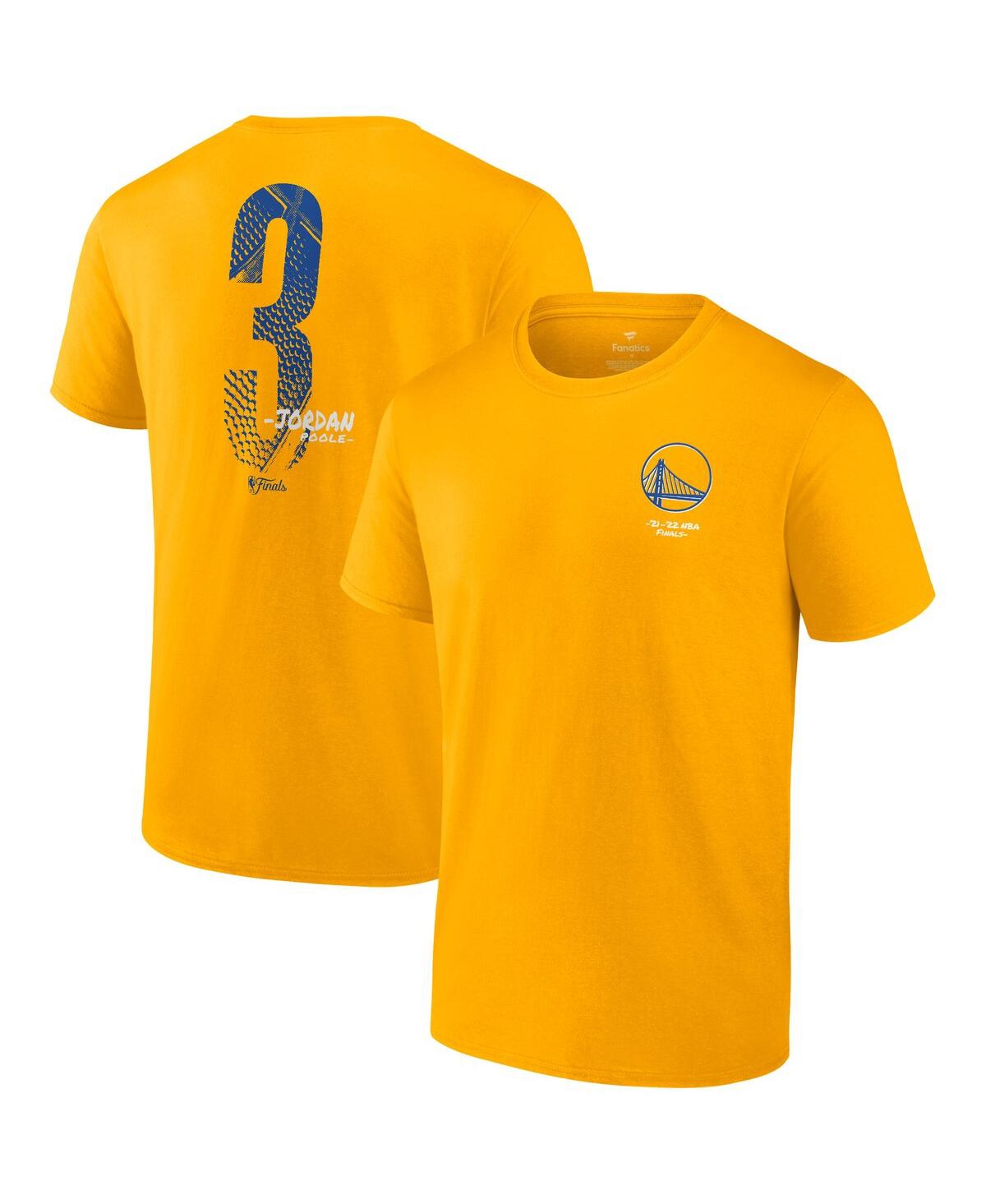 Men's Fanatics Jordan PooleGolden State Warriors 2022 Nba Finals Champions Name and Number T-shirt - Gold