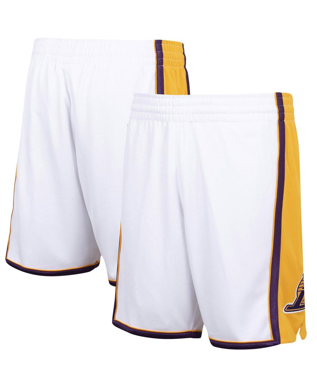 Mitchell & Ness Men's  White Los Angeles Lakers 2009/10 Hardwood Classics Authentic Shorts In White