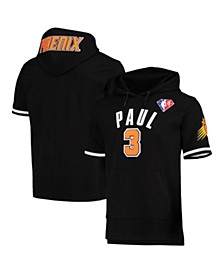 Men's Chris Paul Black Phoenix Suns Name and Number Short Sleeve Pullover Hoodie