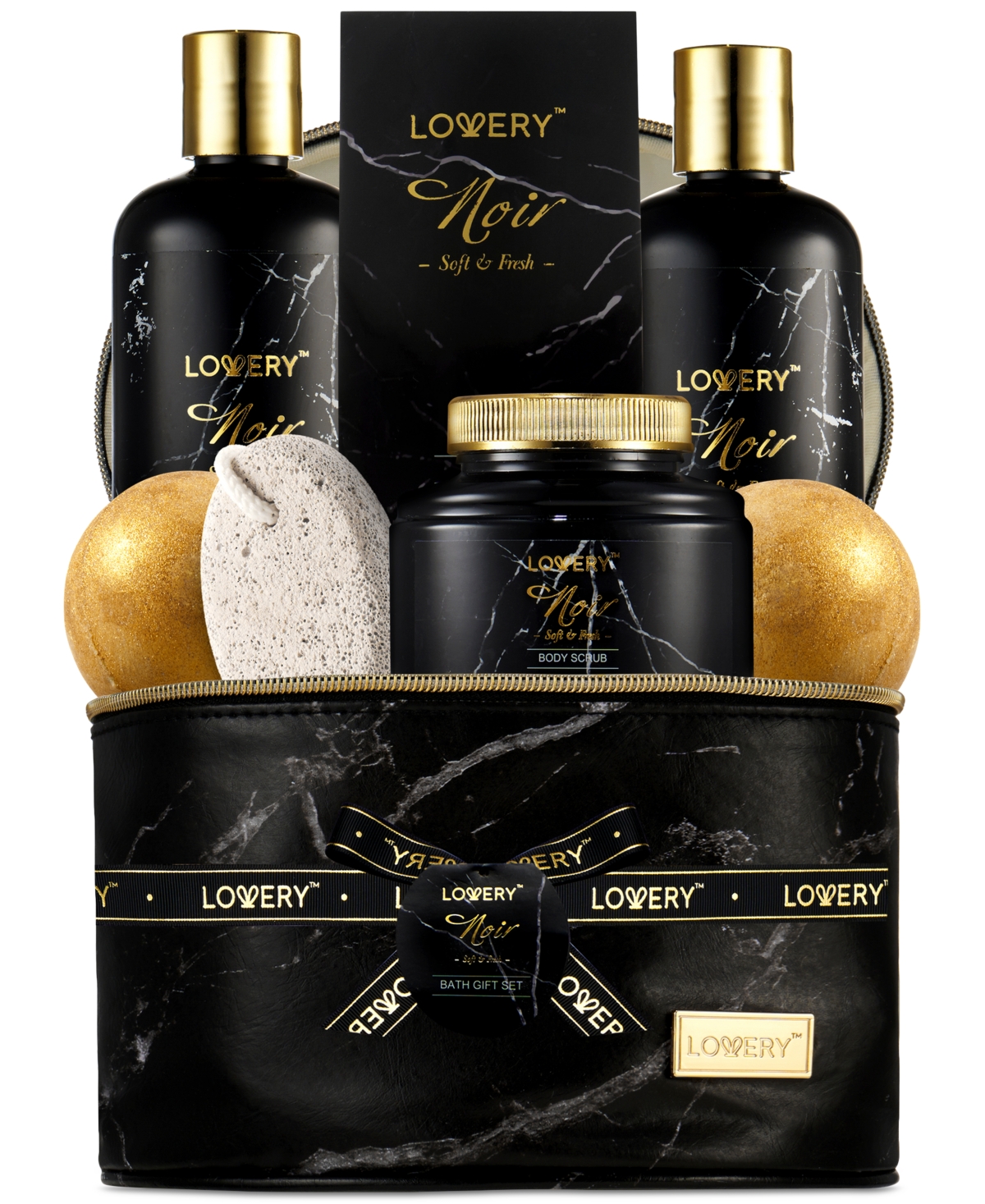 Lovery 7-pc. Noir Luxury Body-care Gift Set
