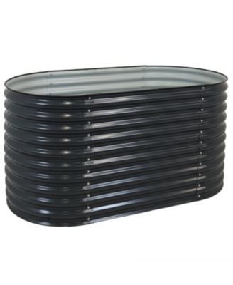 Large Oval Steel Raised Garden Bed - Stand-Up Height