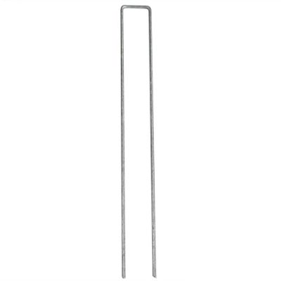 Outdoor Lawn and Garden Galvanized Steel Staple Stakes for Landscape Fabric, Fences, and Sod - 12"