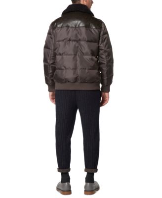 Men's Beaumont Aviator Puffer with Faux Leather Trim