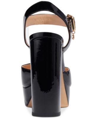 COACH Women's Isabella Ankle-Strap Platform Block-Heel Pumps