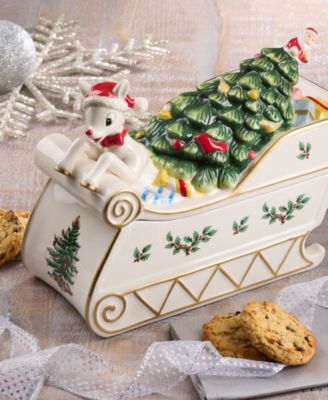 Christmas Tree Rudolph Cookie Jar