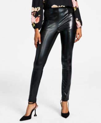 I.N.C. International Concepts - Women's Mixed-Media High-Rise Pants