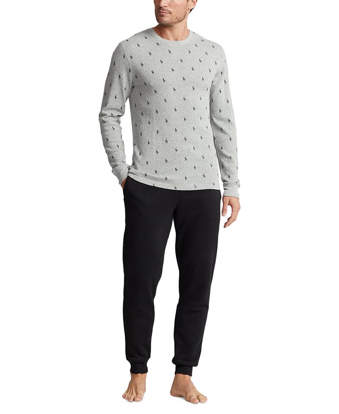 Polo Ralph Lauren Men's Printed WaffleKnit Thermal Pajama Shirt