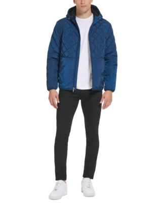 Men's Diamond Quilted Hooded Jacket