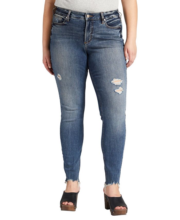 Silver Jeans Co. Plus Size Suki Mid Rise Skinny Jeans - Macy's