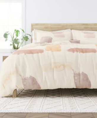 Kaycie Gray Painted Strokes Duvet Cover Set Bedding