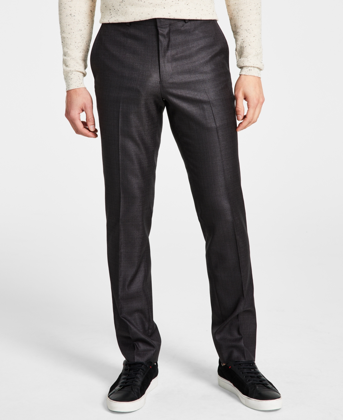 Kenneth Cole Reaction Men's Techni-cole Suit Separate Slim-fit Pants In Gun Metal