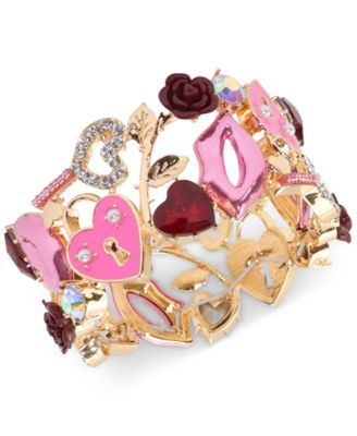 I.N.C. International Concepts - Gold-Tone Mixed Stone & Charm Stretch Bracelet