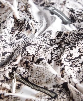 Petite Printed Zip-Pocket Long-Sleeve Top, Created for Macy's 