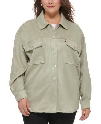 Levi's - Trendy Plus Size Faux-Suede Shacket
