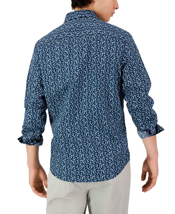 Alfani Men's Long-Sleeve Floral Print Shirt, Created for Macy's ...