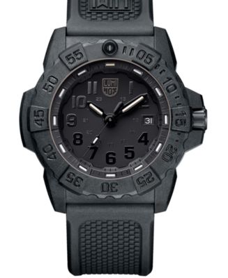 Luminox Men's Swiss Navy Seal Military Dive Black Rubber Strap Watch ...