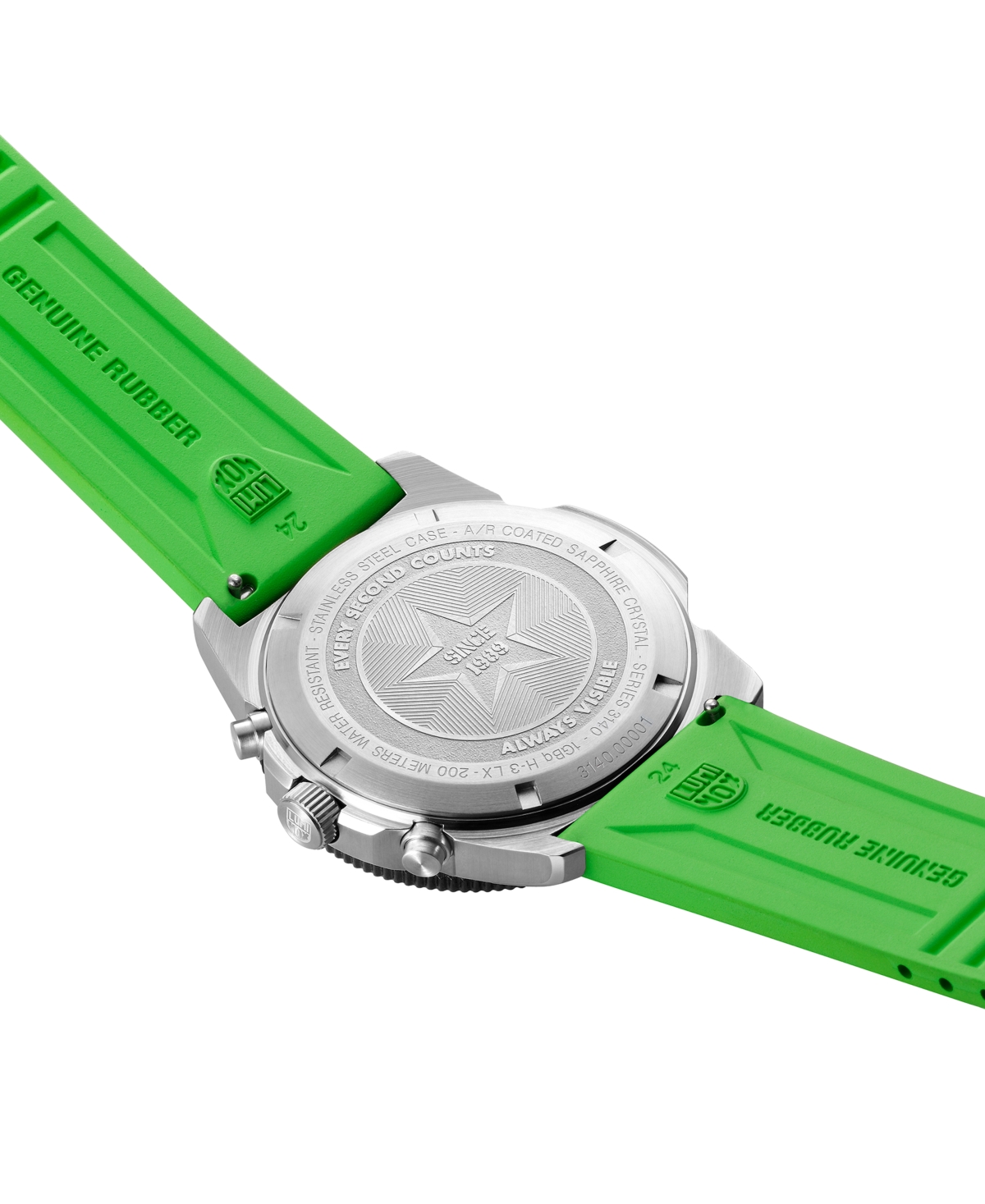 Shop Luminox Men's Swiss Chronograph Pacific Diver Green Rubber Strap Watch 44mm In No Color