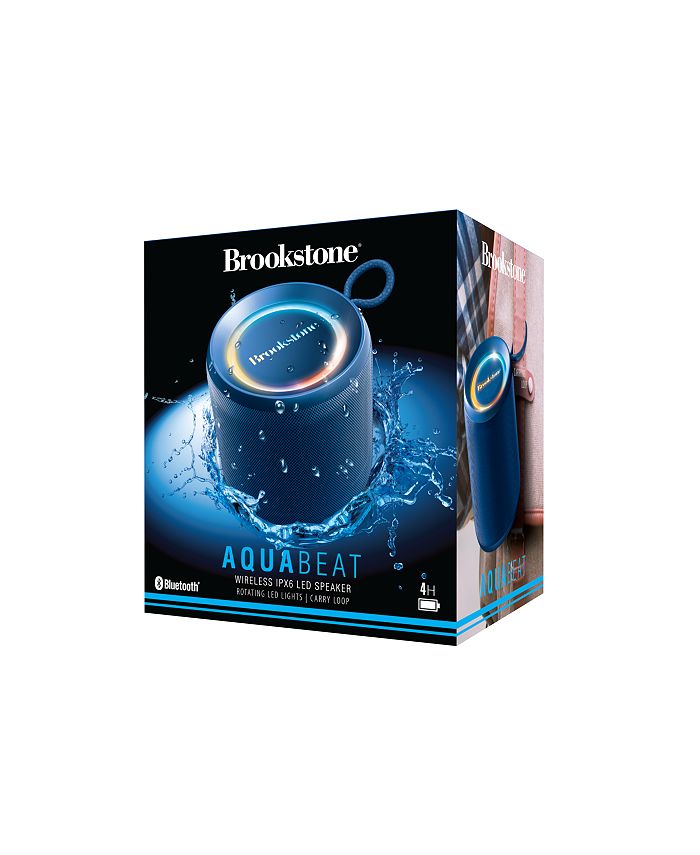 Brookstone Aquabeat Wireless Ipx6 LED Speaker Macy's