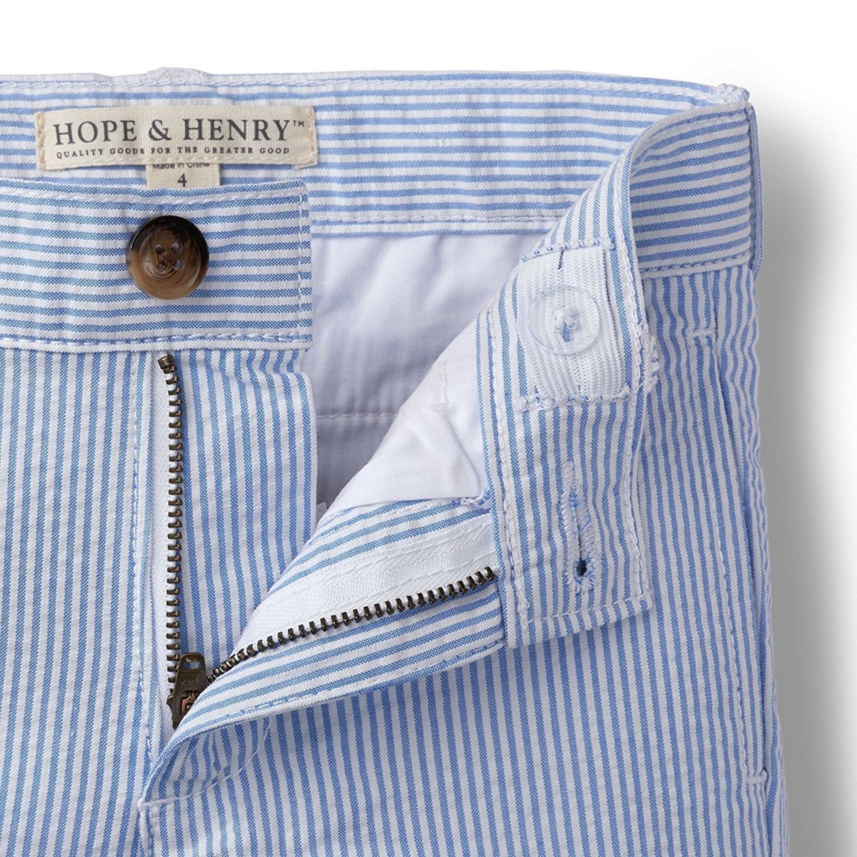 Hope & Henry Baby Boys Organic Cotton Seersucker Suit Pant