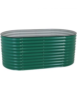 Large Oval Steel Raised Garden Bed - Stand-Up Height