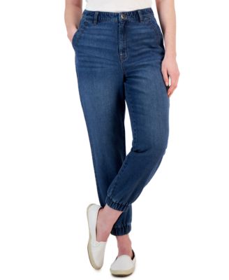 Style & Co - Women's Faded Denim Utility Jogger Jeans