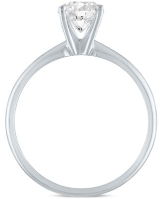 GIA Certified Diamond Engagement Ring (1 ct. t.w.) in 14k White Gold or 14k Gold & 14k White Gold