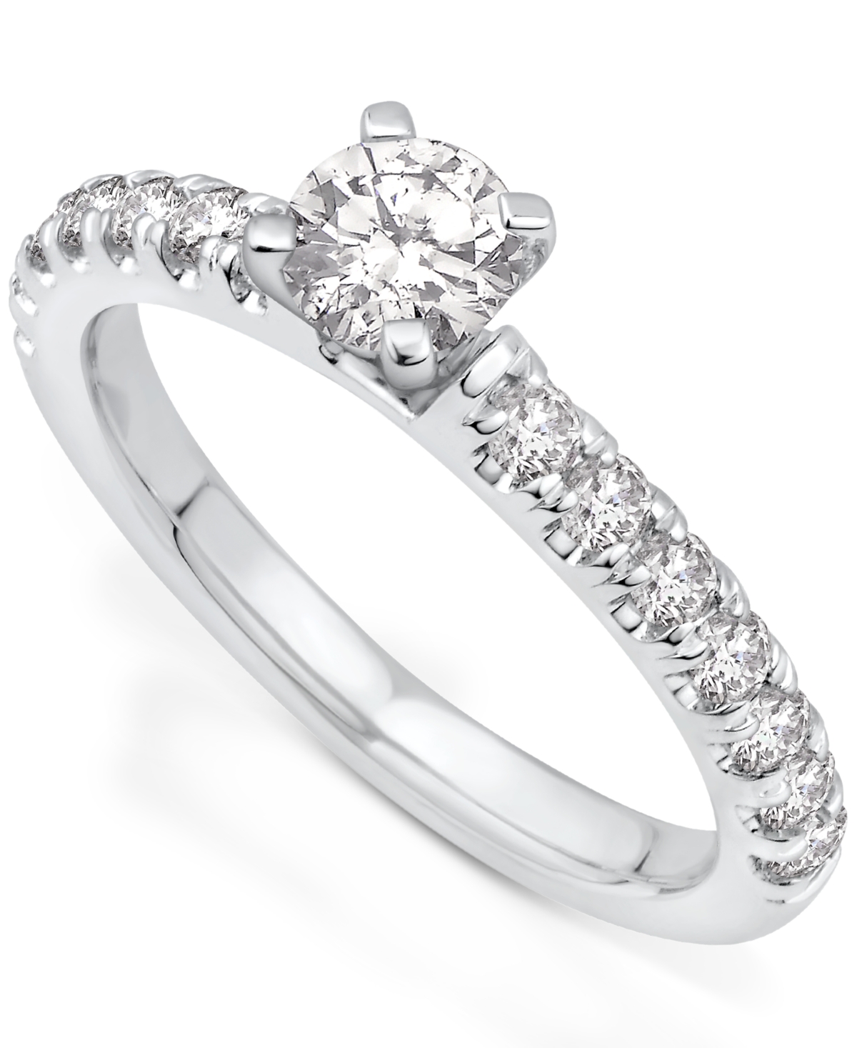 Gia Certified Diamond Engagement Ring (1 ct. t.w.) in 14k White Gold - White Gold