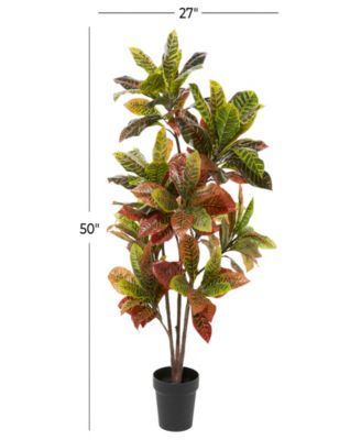 Traditional Croton Artificial Plant, 50"