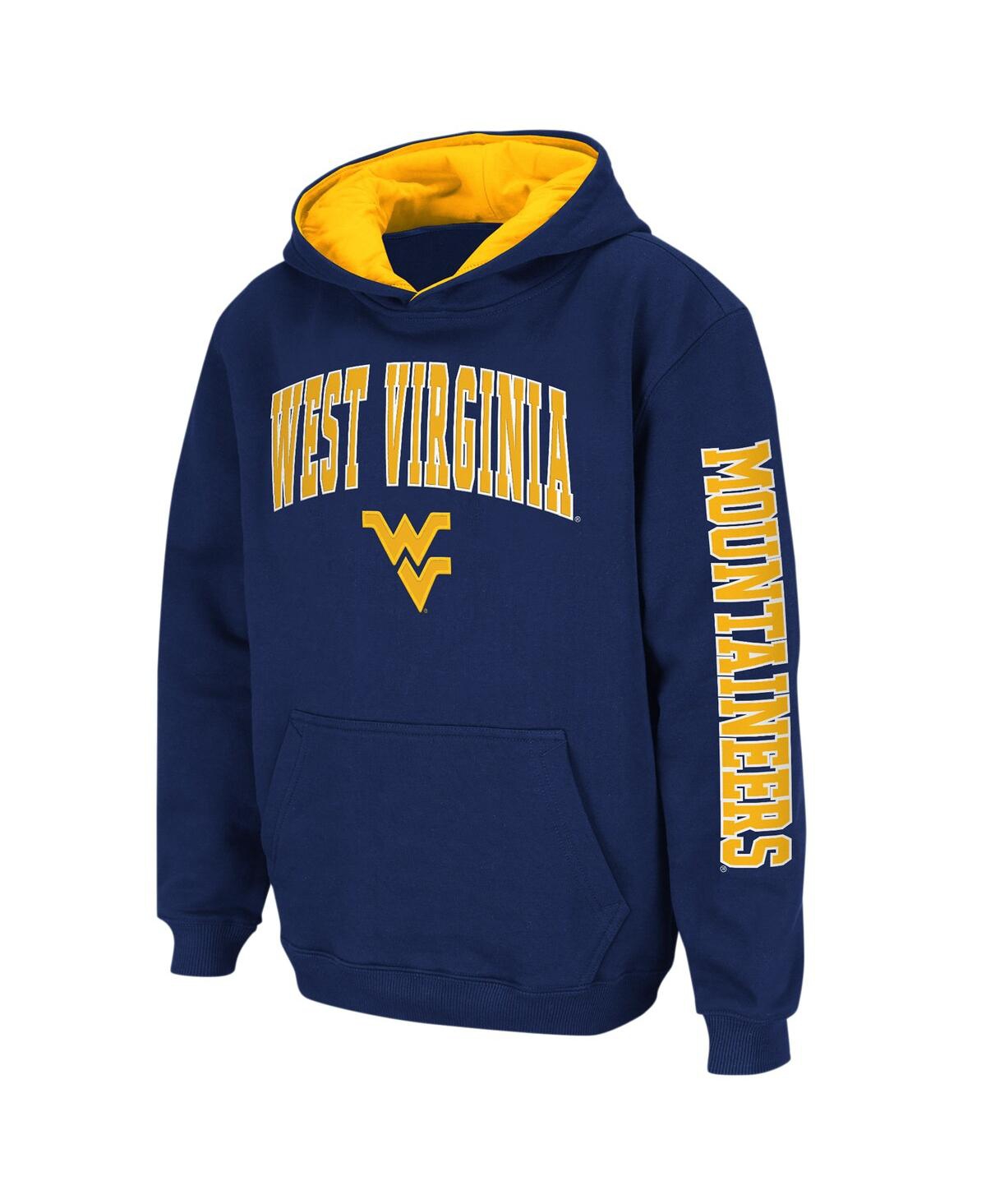 Colosseum Youth  Navy West Virginia Mountaineers 2-hit Team Pullover Hoodie In Navy