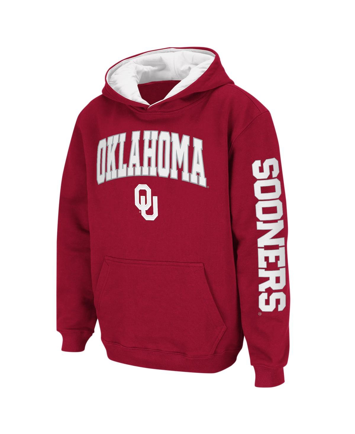 Shop Colosseum Youth Boys Oklahoma Sooners 2-hit Team Pullover Hoodie In Charcoal