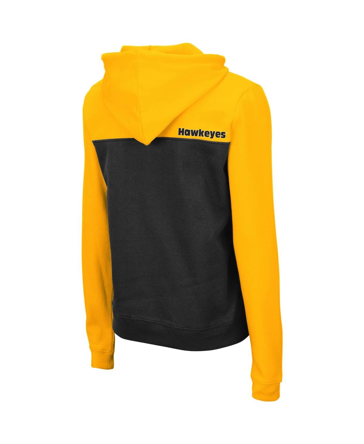 Women's Colosseum Charcoal Iowa Hawkeyes Aidan Half-Zip Hoodie - Charcoal