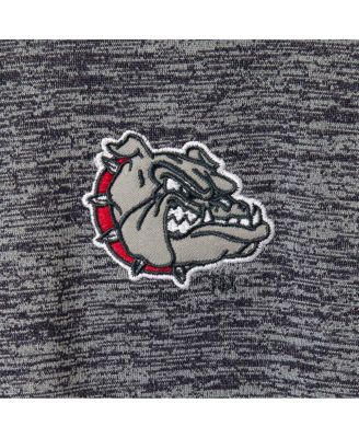 Men's Heathered Navy Gonzaga Bulldogs Down Swing Raglan Polo Shirt